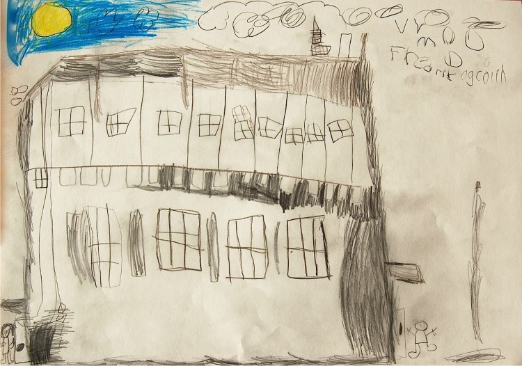 Tegning av Fredrik og Colin 2e